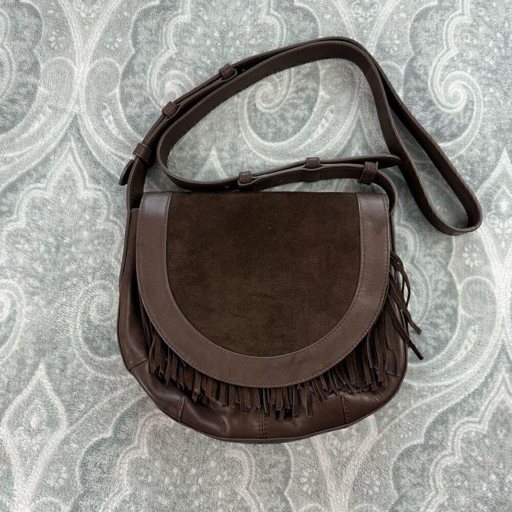 Frye Ray Fringe Saddle Bag